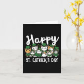 Happy St Catricks Day St Patricks Day Cat Leprecha Kaart (Gele Bloem)