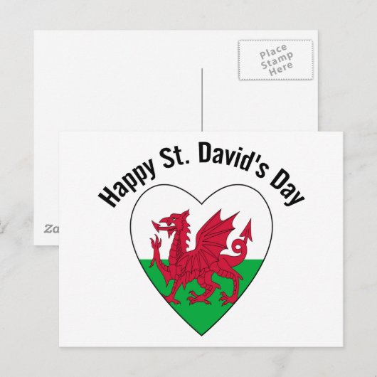 Happy St. David's Day Briefkaart (Voorkant / Achterkant)
