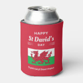 Happy St David's Day Dydd Garreyl Dewi Hapus 2 Blikjeskoeler (Blikje Voorkant)