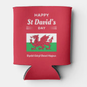 Happy St David's Day Dydd Garreyl Dewi Hapus 2 Blikjeskoeler (Voorkant)