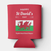 Happy St David's Day Dydd Garreyl Dewi Hapus 2 Blikjeskoeler (Achterkant)