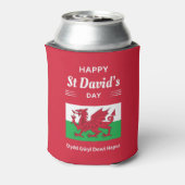 Happy St David's Day Dydd Garreyl Dewi Hapus 2 Blikjeskoeler (Blikje Achterkant)