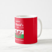 Happy St David's Day Dydd Garreyl Dewi Hapus 2 Koffiemok (Voorkant rechts)