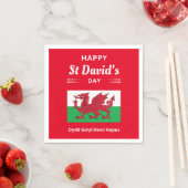Happy St David's Day Dydd Garreyl Dewi Hapus 2 Servet (Insitu)