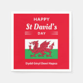 Happy St David's Day Dydd Garreyl Dewi Hapus 2 Servet (Voorkant)