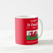 Happy St David's Day Dydd Garreyl Dewi Hapus 2b Koffiemok (Voorkant rechts)