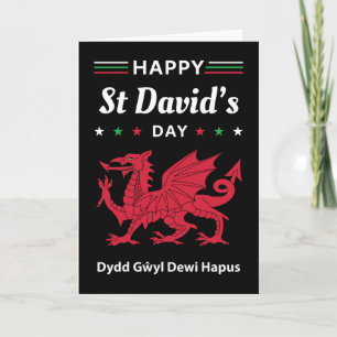 Happy St David's Day Dydd Garreyl Dewi Hapus 3 Kaart