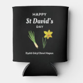 Happy St David's Day Dydd Garreyl Dewi Hapus 4 Blikjeskoeler (Voorkant)