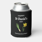 Happy St David's Day Dydd Garreyl Dewi Hapus 4 Blikjeskoeler (Blikje Achterkant)