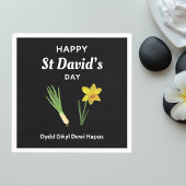 Happy St David's Day Dydd Garreyl Dewi Hapus 4 Servet