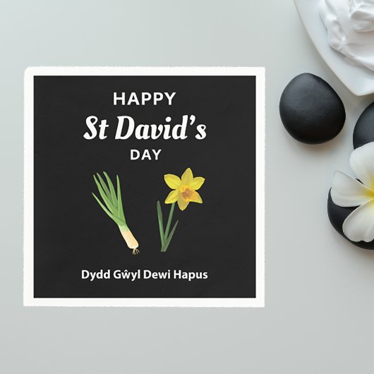 Happy St David's Day Dydd Garreyl Dewi Hapus 4 Servet