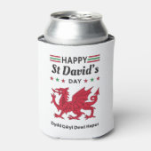 Happy St David's Day Dydd Garreyl Dewi Hapus 5 Blikjeskoeler (Blikje Voorkant)