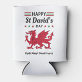 Happy St David's Day Dydd Garreyl Dewi Hapus 5 Blikjeskoeler (Voorkant)