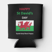 Happy St David's Day Dydd Garreyl Dewi Hapus Blikjeskoeler (Voorkant)