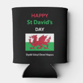Happy St David's Day Dydd Garreyl Dewi Hapus Blikjeskoeler (Achterkant)