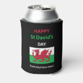Happy St David's Day Dydd Garreyl Dewi Hapus Blikjeskoeler (Blikje Achterkant)
