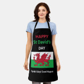 Happy St David's Day Dydd Garreyl Dewi Hapus Schort (Gedragen)