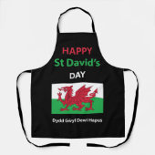 Happy St David's Day Dydd Garreyl Dewi Hapus Schort (Voorkant)