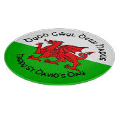 Happy St Davids Day in Celtic Style Snijplank (Hoek)