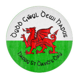 Happy St Davids Day in Celtic Style Snijplank