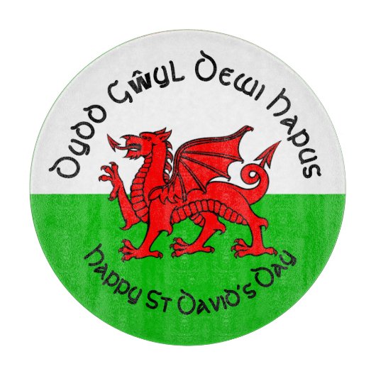 Happy St Davids Day in Celtic Style Snijplank (Voorkant)