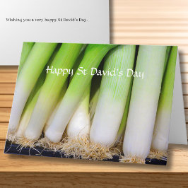 Happy St David's Day Welsh Leeks Personalized Kaart