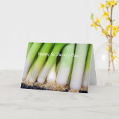 Happy St David's Day Welsh Leeks Personalized Kaart (Gele Bloem)