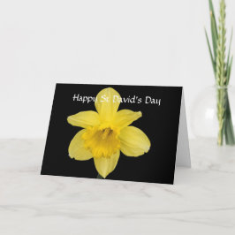  Happy St David's Day Yellow Daffodil Kaart