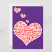 Happy St Dwynwens Day - Heart Word Cloud Feestdagenkaart (Voorkant)