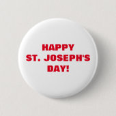 HAPPY ST. JOSEPH'S DAG! RONDE BUTTON 5,7 CM (Voorkant)