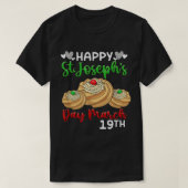 Happy St Joseph's Day 19 maart Sint-Joseph Zepp T-shirt (Design voorkant)