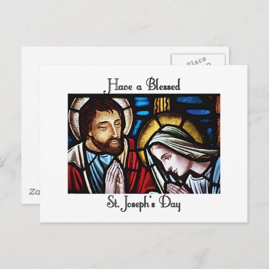 Happy St. Joseph's Day Briefkaart (Voorkant / Achterkant)
