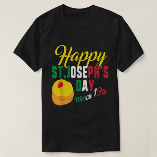 Happy St Josephs Day Jesus katholieke Marc T-shirt (Design voorkant)