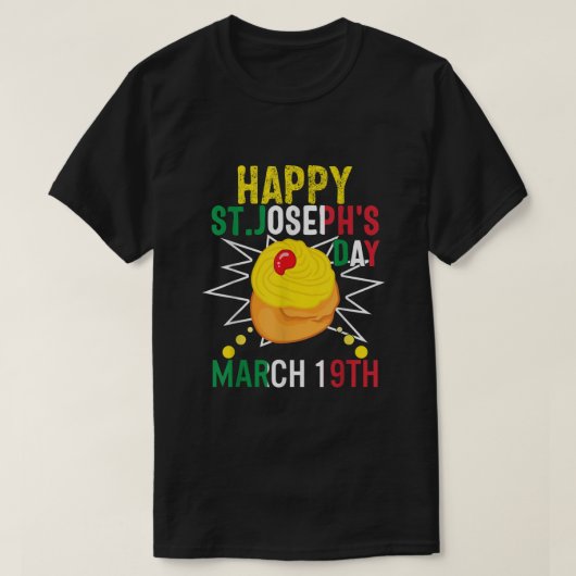 Happy St Josephs Day Jesus katholieke Marc T-shirt (Design voorkant)