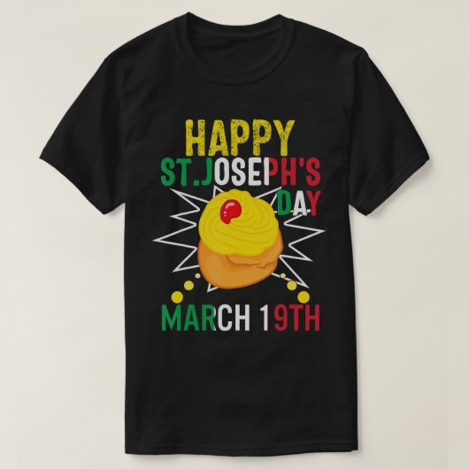 Happy St Josephs Day Jesus katholieke Marc T-shirt (Design voorkant)