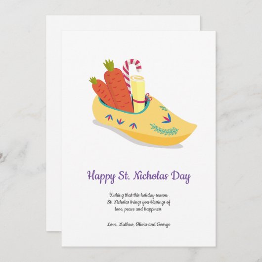 Happy St. Nicholas Day Greeting Feestdagenkaart (Voorkant / Achterkant)