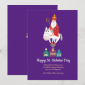 Happy St. Nicholas Day Greeting Holiday Card Feestdagenkaart (Voorkant / Achterkant)