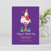 Happy St. Nicholas Day Greeting Holiday Card Feestdagenkaart (Staand voorkant)