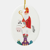 Happy St. Nicholas Day Greeting Keramisch Ornament (Voorkant)