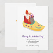 Happy St Nicholas Klaas Klaus Groet Feestdagenkaart (Voorkant / Achterkant)