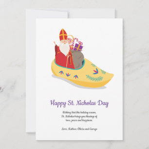 Happy St Nicholas Klaas Klaus Groet Feestdagenkaart