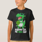Happy St Pa-Rex Day Dinosaur St Patricks Day Boys T-shirt (Voorkant)