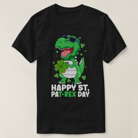 Happy St Pa-Rex Day Dinosaur St Patricks Day Boys T-shirt (Design voorkant)