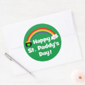 Happy St. Paddy's Day Rainbow Ronde Sticker (Envelop)