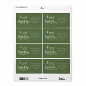 Happy St. Paddy's Oranje Shamrock ID336 Etiket (Full Sheet)