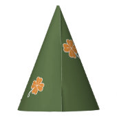 Happy St. Paddy's Oranje Shamrock ID336 Feesthoedjes (Achterkant)