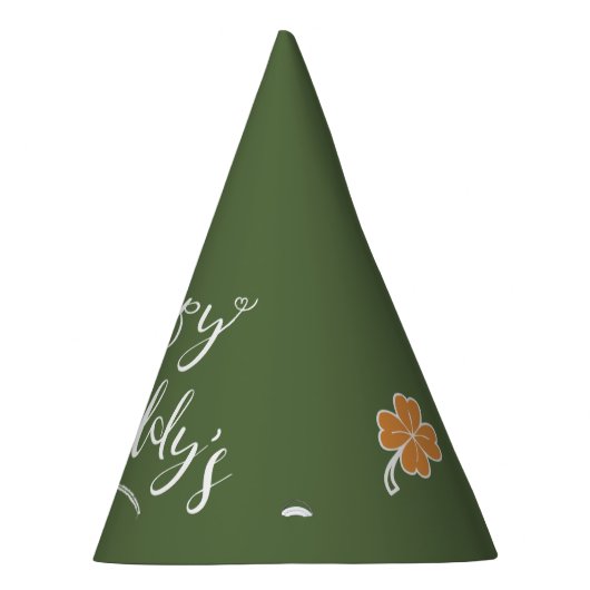 Happy St. Paddy's Oranje Shamrock ID336 Feesthoedjes (Rechts)