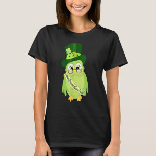 Happy St Pat Day Owl Birds Funny St Patricks Day T-shirt