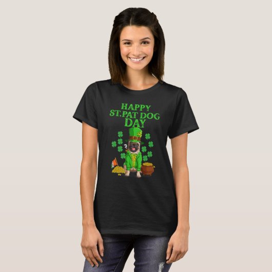 Happy St Pat Dog Day Happy St Patrick's Day T-shirt (Voorkant volledig)