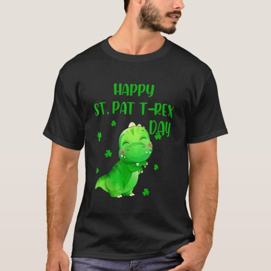 Happy St Pat Rex Day Dino Monster Truck Patricks D T-shirt (Voorkant)